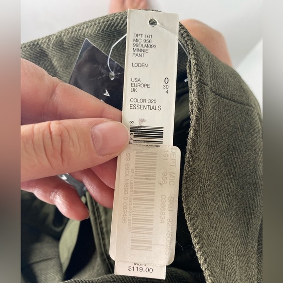 ANTONIO MELANI NWT Slim Leg Minni Loden Olive Green Women's Pants - Picture 3 of 7